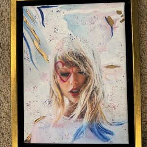 Abstract Portrait with Gold Frame
